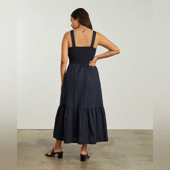 Everlane The Smock Dress in Black - Picture 3 of 5